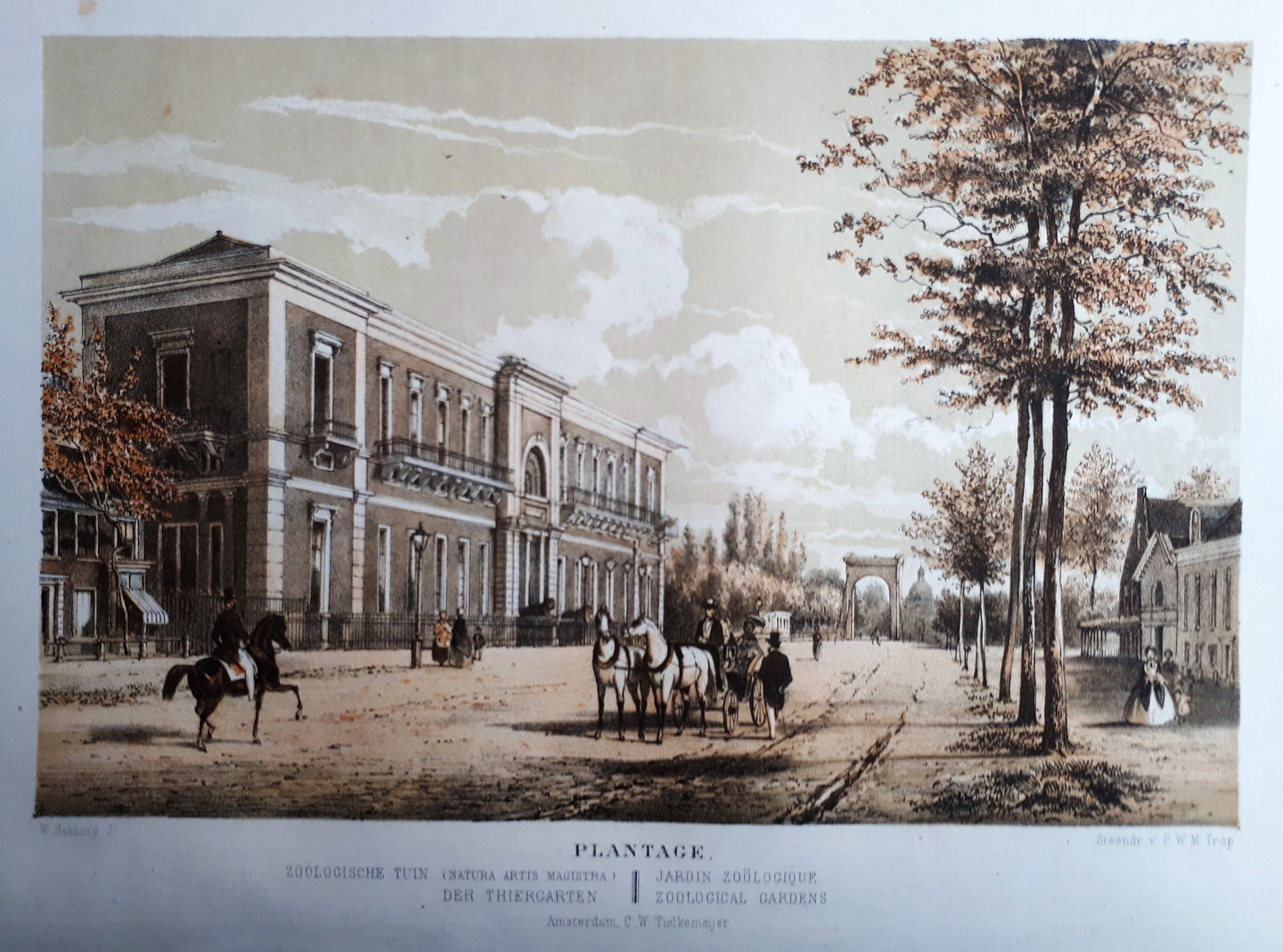 AMSTERDAM Plantage Middenlaan Artis - W Hekking jr/ GW Tielkemeijer - 1869