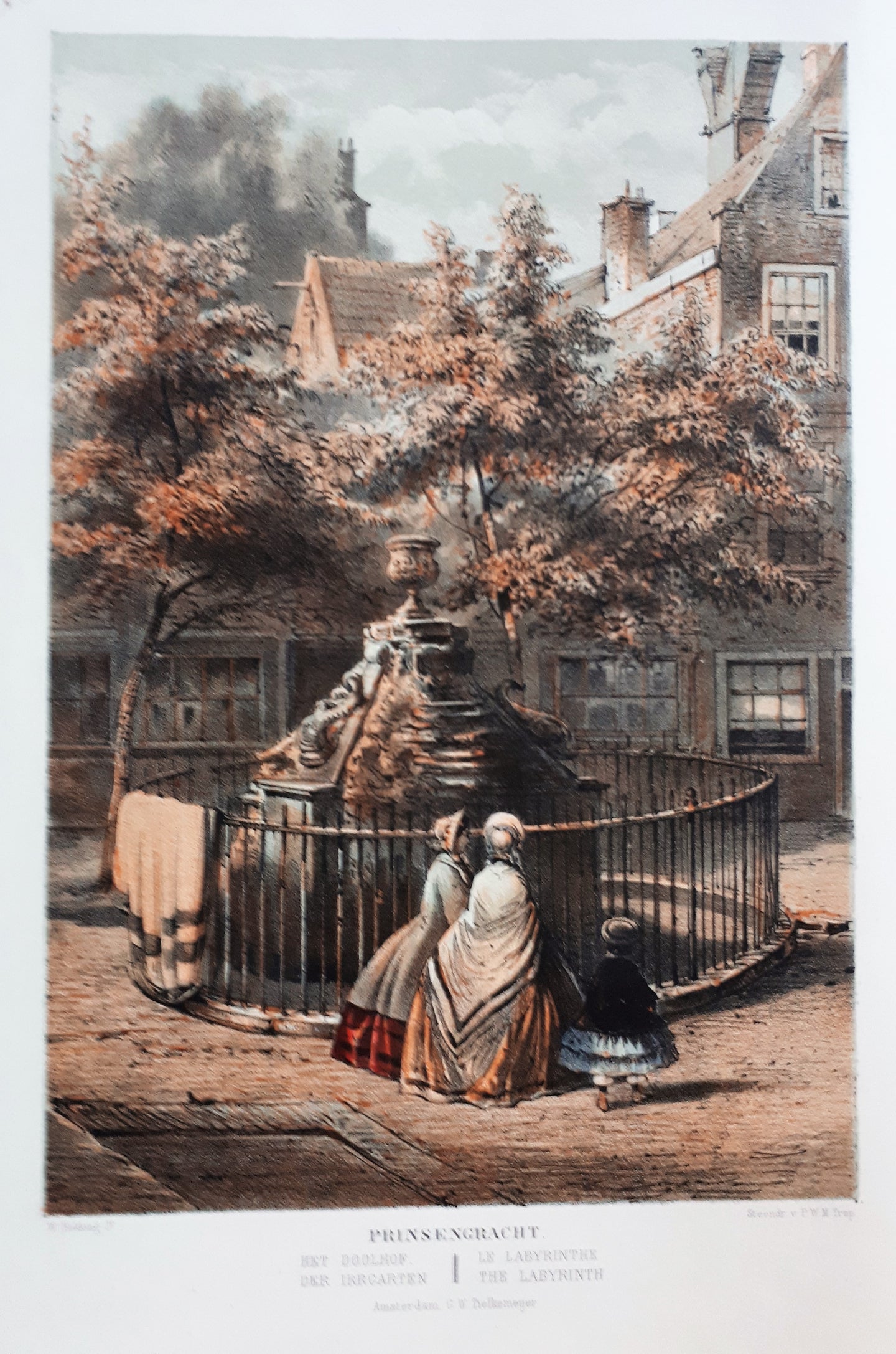 Amsterdam Prinsengracht De oude doolhof - W Hekking jr/ GW Tielkemeijer, - 1869