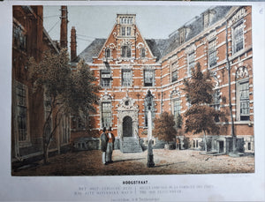 AMSTERDAM Oude Hoogstraat UvA Oostindisch Huis - W Hekking jr / GW Tielkemeijer - 1861
