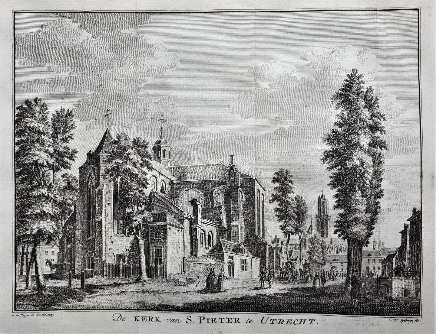 UTRECHT Pieterskerk - H Spilman - ca. 1750