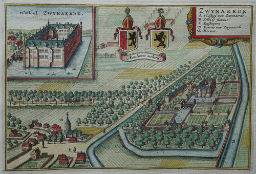 België Gent Zwijnaarde Vogelvluchtperspectief - J Blaeu - 1649