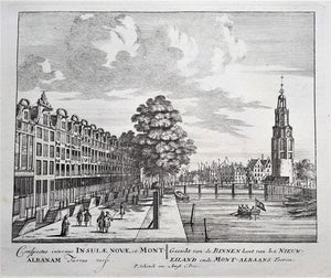 Amsterdam De Binnenkant gezien naar Oudeschans met Montelbaanstoren - PSchenk - ca. 1708
