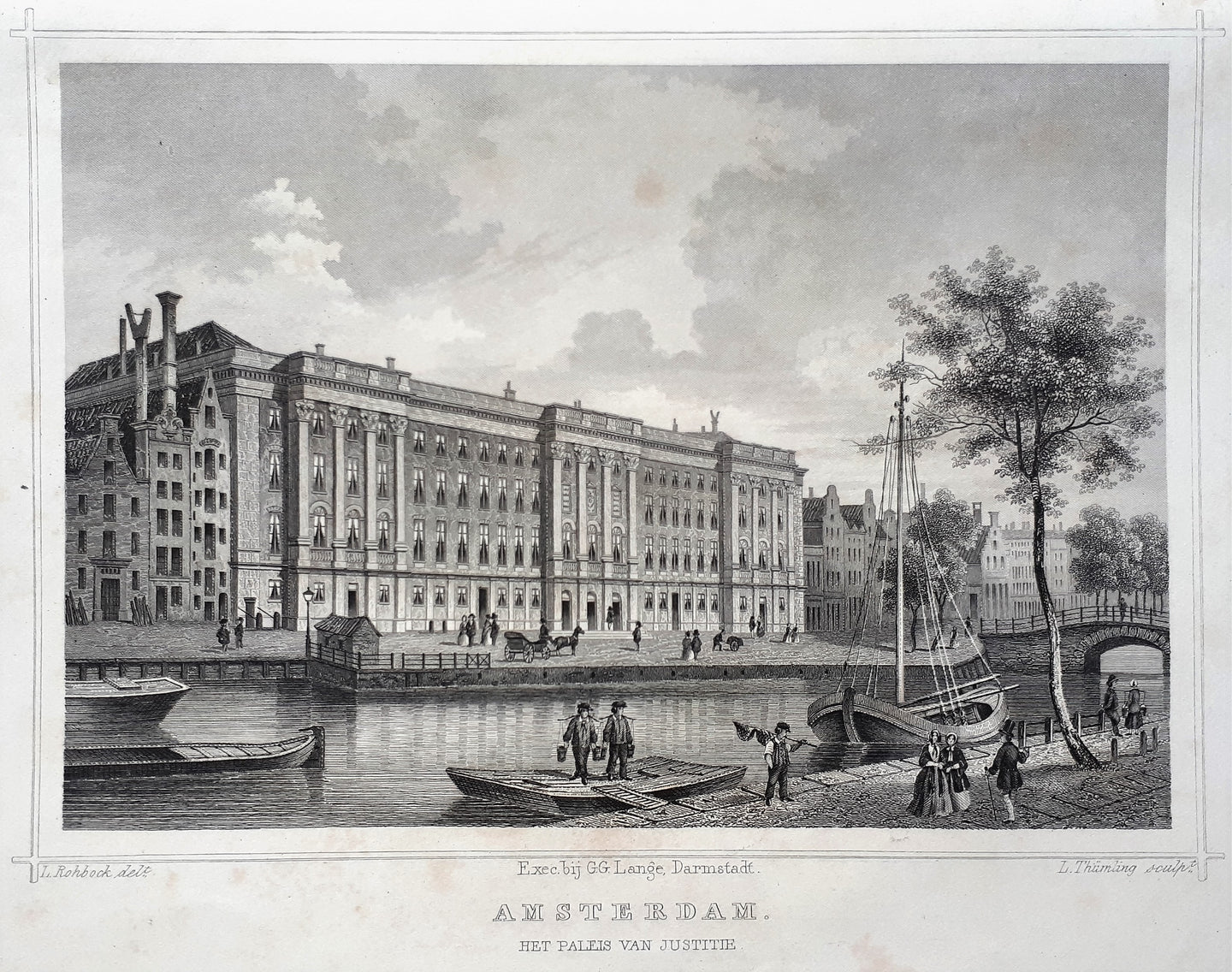 AMSTERDAM Paleis van Justitie Gerechtshof - JL Terwen / GB van Goor - 1858