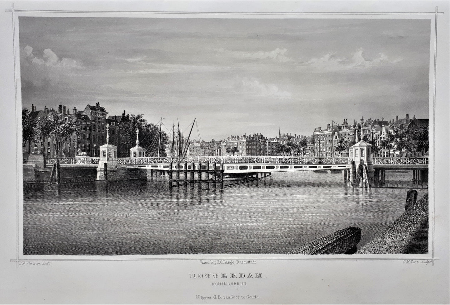 ROTTERDAM Koningsbrug - JL Terwen / GB van Goor - 1858