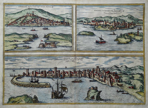 Kroatië Šibenik en Poreč Griekenland Methoni - G Braun & F Hogenberg - 1575