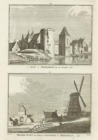 MEDEMBLIK 't Slot en de Westerpoort - H Spilman - ca. 1750