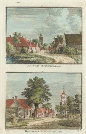 MELISKERKE Twee gezichten op een blad - H Spilman - ca. 1750