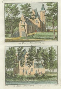 MELISKERKE Twee gezichten op een blad - H Spilman - ca. 1750