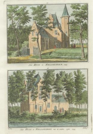 MELISKERKE Twee gezichten op een blad - H Spilman - ca. 1750