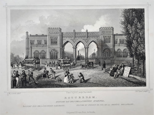 ROTTERDAM Station Hollandsche Spoorweg - JL Terwen / GB van Goor - 1858