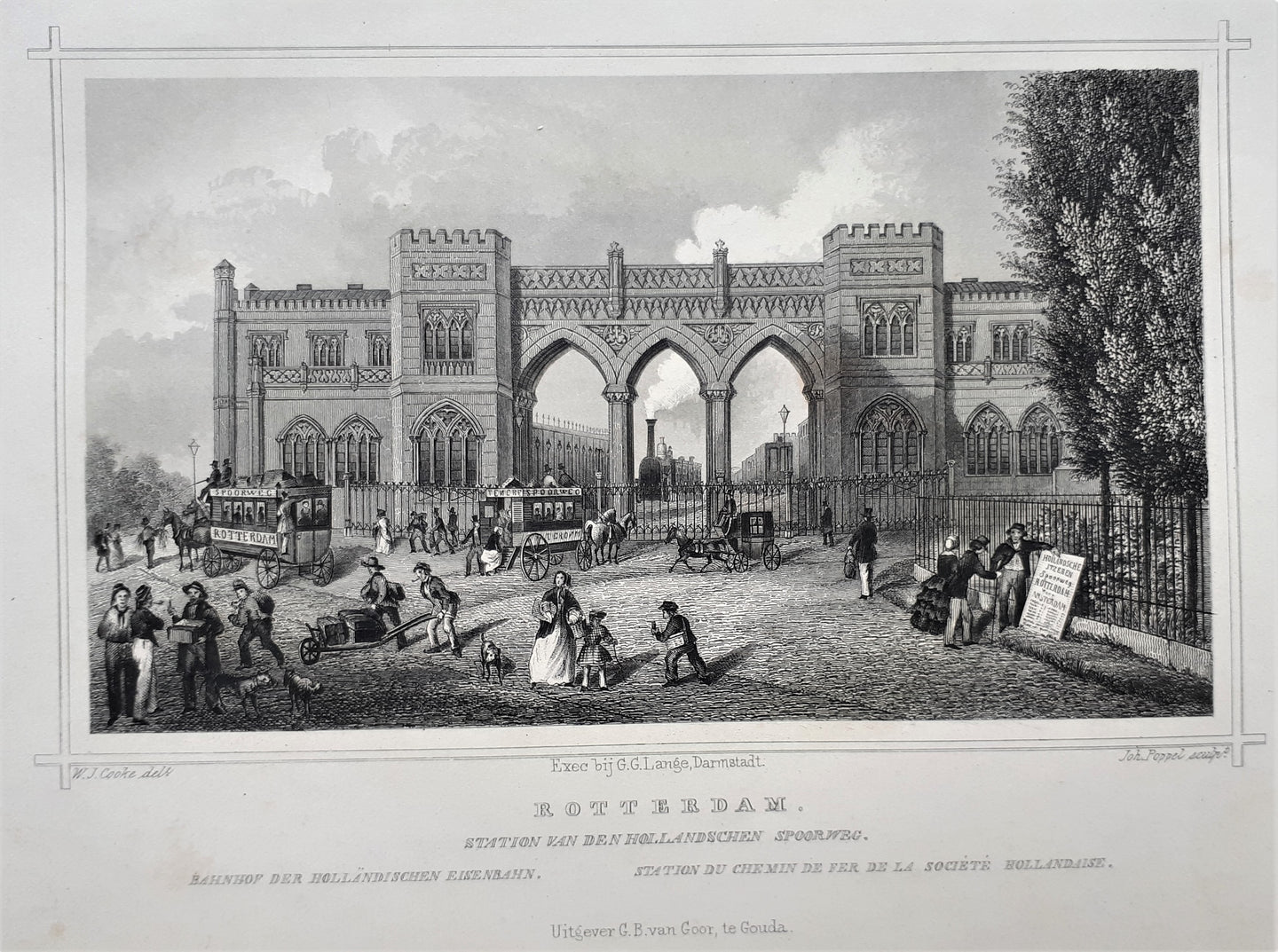 ROTTERDAM Station Hollandsche Spoorweg - JL Terwen / GB van Goor - 1858