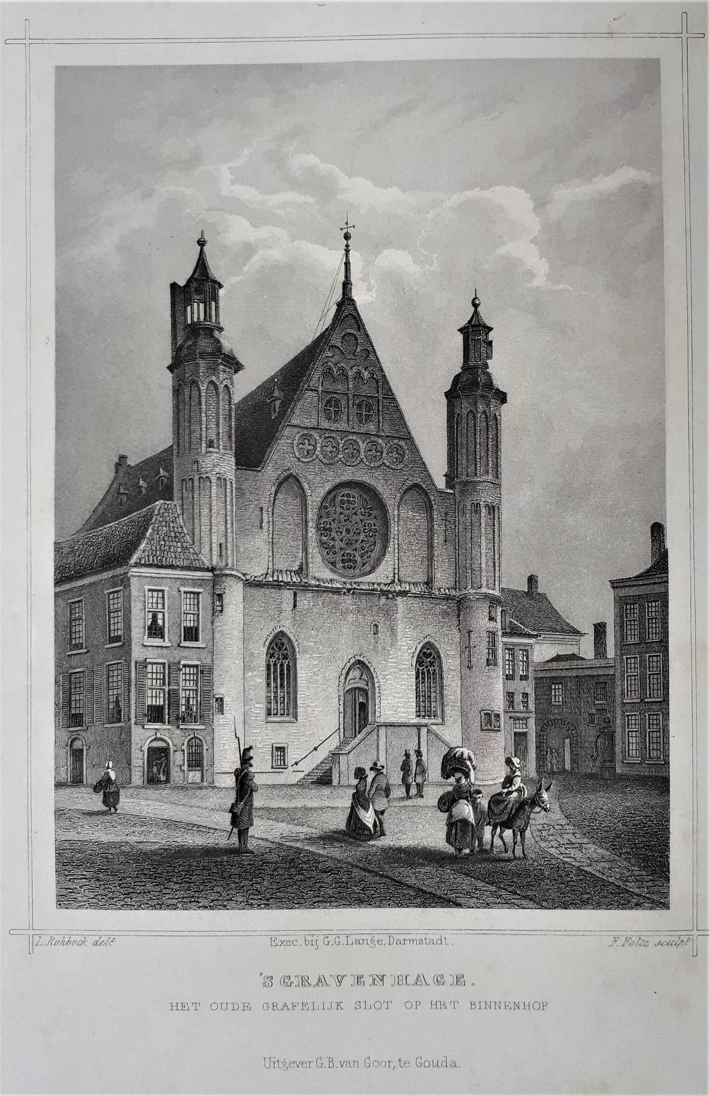 DEN HAAG Binnenhof 's-Gravenhage - JL Terwen / GB van Goor - 1858