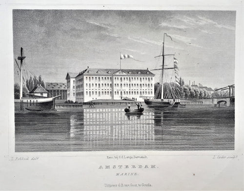AMSTERDAM Marine Huidig Scheepvaartmuseum - JL Terwen GB van Goor - 1858