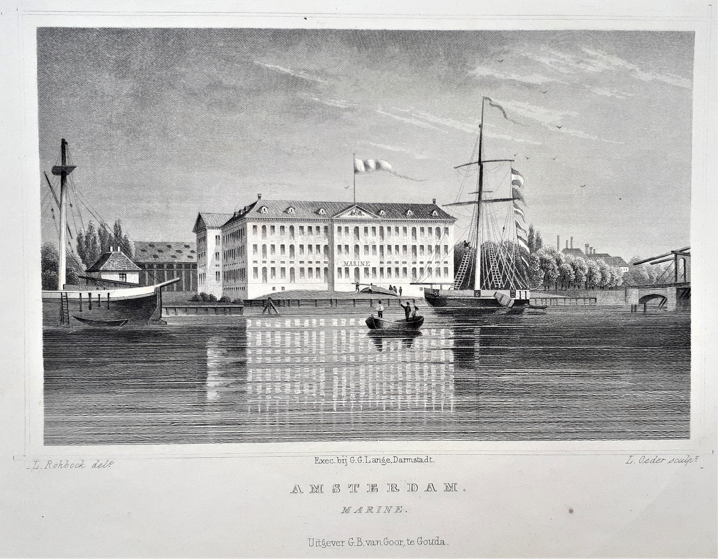 AMSTERDAM Marine Huidig Scheepvaartmuseum - JL Terwen GB van Goor - 1858