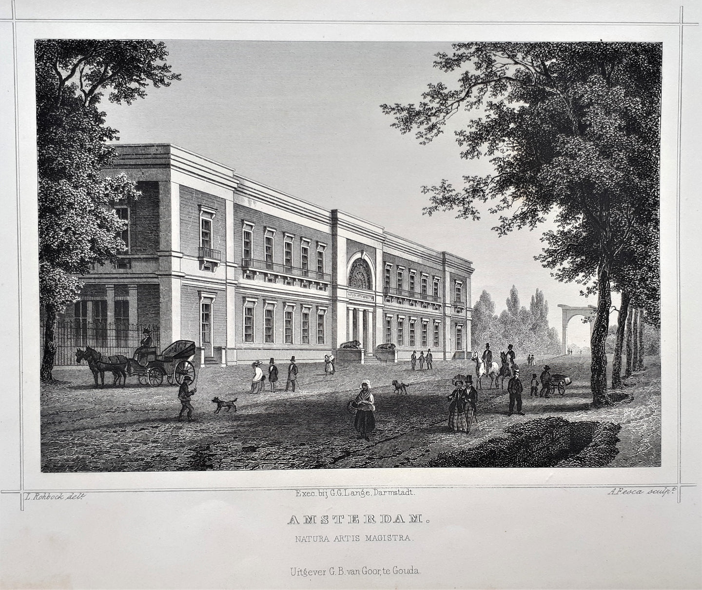 AMSTERDAM Plantage Middenlaan Artis - JL Terwen / GB van Goor - 1858