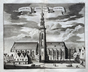 MIDDELBURG Abdijtoren met kerken Lange Jan - M Smallegange - 1696