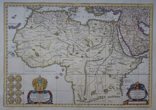 Afrika Ancient North and Central Africa Asia Arabian Peninsula - N Blankaart J Janssonius - circa 1652
