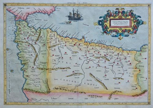 Afrika Marokko Algerije Morocco Western Algeria Africa Ptolemy map - P Bertius / G Mercator / C Ptolemaeüs - 1618