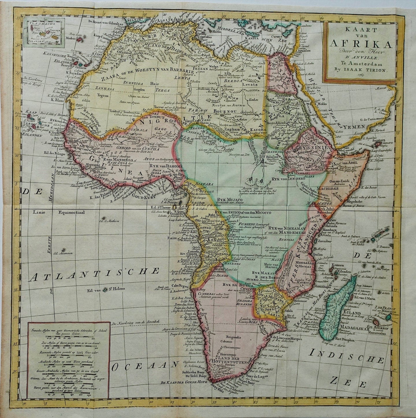 Afrika Africa - JB d'Anville / I Tirion - 1763