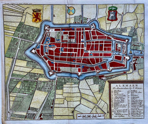 Alkmaar Stadsplattegrond - I Tirion - ca. 1745