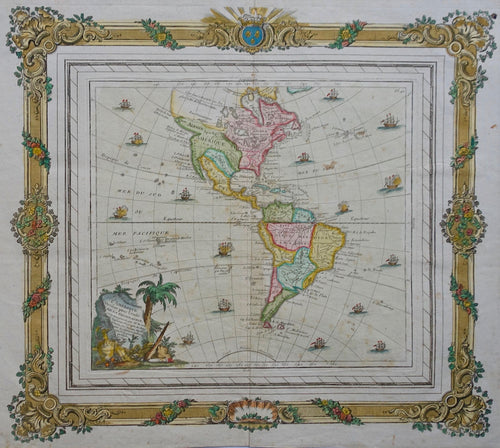 Amerika Noord- en Zuid-Amerika Americas North and South America - Louis Charles Desnos - 1766