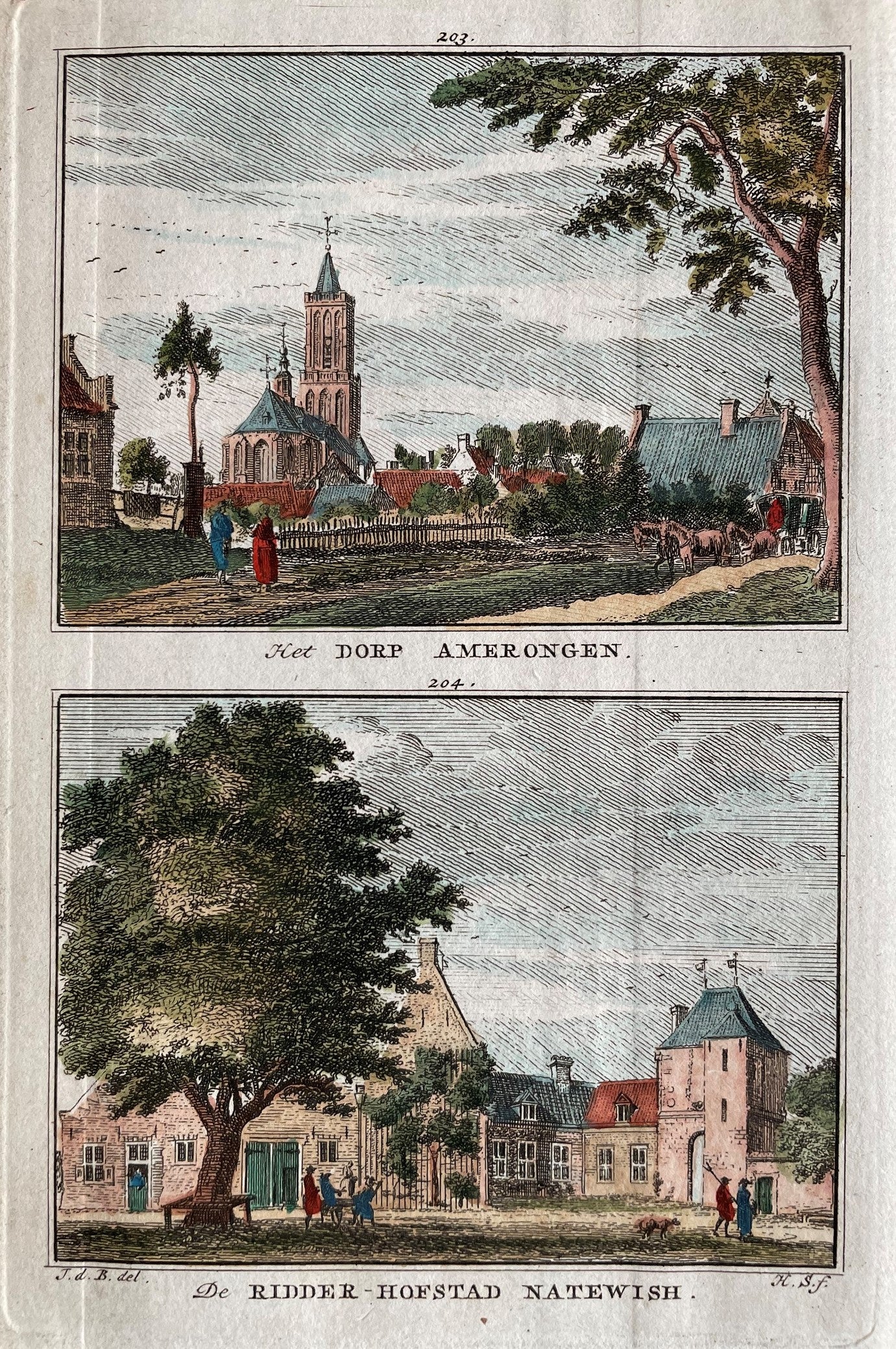 Amerongen Dorp Amerongen / Natewish - H Spilman - ca. 1750