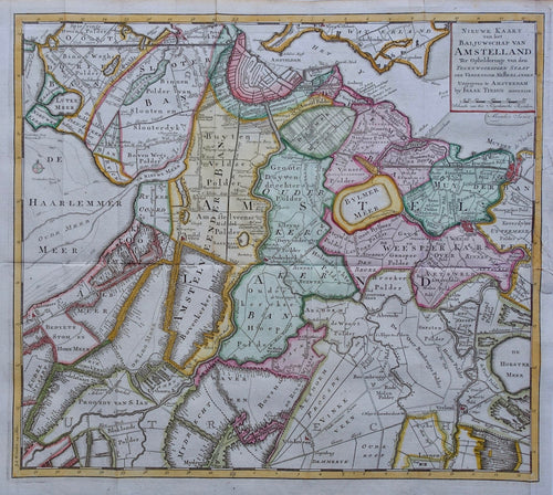 Holland Amstelland Amsterdam en omgeving - I Tirion - 1753