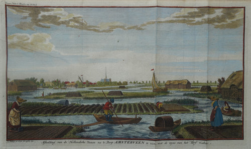 Amstelveen De Hollandsche Veenen na 't Dorp Amsterveen te zien - JC Philips - 1741