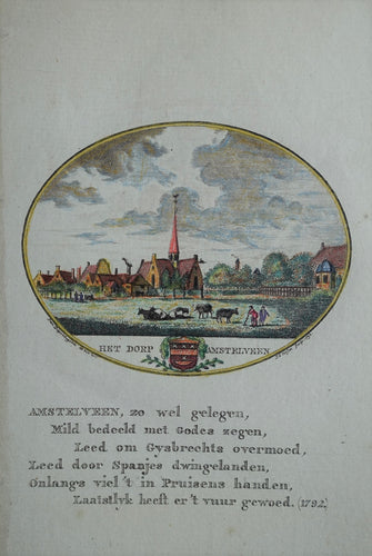 Amstelveen Gezicht op het dorp - Van Ollefen & Bakker - 1792