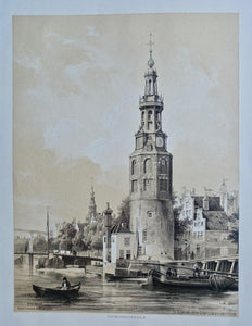 Amsterdam Montelbaanstoren - B Mark / Lemercier - circa 1875