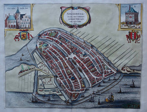 Amsterdam Stadsplattegrond - H van Waesberge en S en P Schouten - 1748