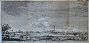 Amsterdam Aanzicht met op de voorgrond de Haarlemmer trekvaart - A van Damme / D Willink - 1723