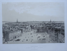 Afbeelding in Gallery-weergave laden, Amsterdam Panorama van de Dam gezien vanaf het paleis - F Buffa - circa 1850