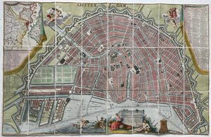Amsterdam Stadsplattegrond - H de Leth - ca. 1784