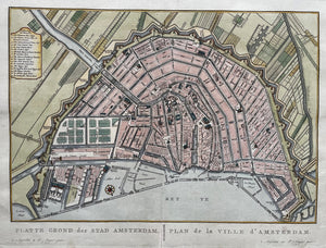 Amsterdam Stadsplattegrond - P Fouquet - 1783