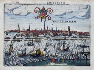 Amsterdam Aanzicht vanaf het IJ - J Jansz / L Guicciardini - 1613