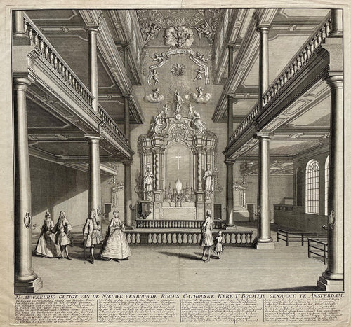 Amsterdam Kalverstraat Rokin Interieur Rooms Katholieke schuilkerk Het Boompje - 1730