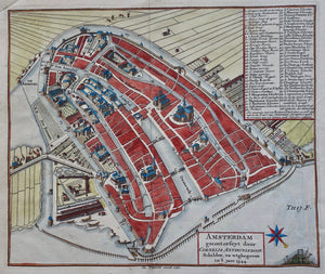 Amsterdam Stadsplattegrond - I Tirion / C Anthonisz - 1760