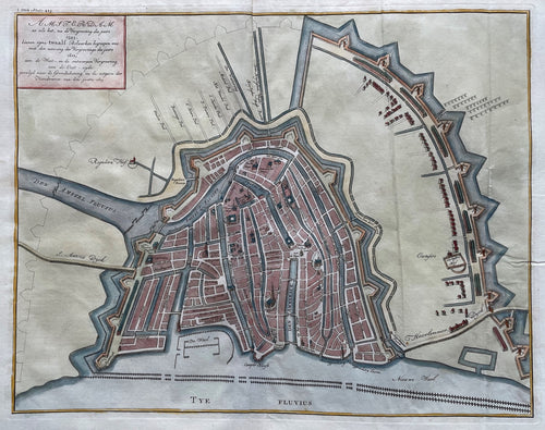 Amsterdam Stadsplattegrond - I Tirion / J Wagenaar - 1760