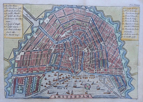 Amsterdam Stadsplattegrond - H Wetstein - 1697