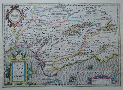 Spanje Andalusië Spain Andalusia - J en H Hondius - 1628