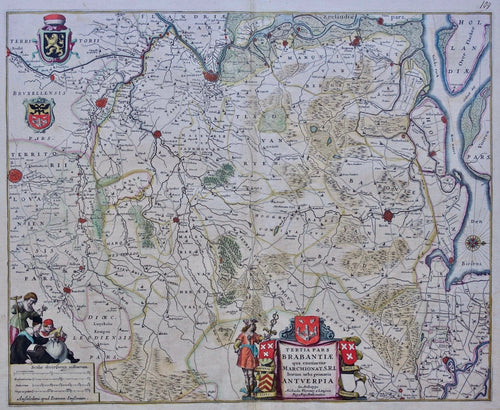 Brabant Tertia Pars Brabantiae ... Antverpia Breda Bergen op Zoom Antwerpen Mechelen Herentals - Willem en Joan Blaeu - 1641