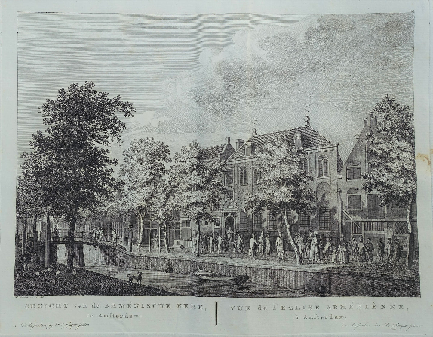 Amsterdam Krom Boomssloot Armeense Kerk - P Fouquet - 1783