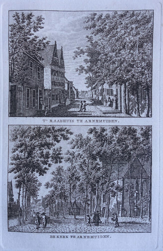 Arnemuiden Raadhuis en kerk - KF Bendorp - 1793