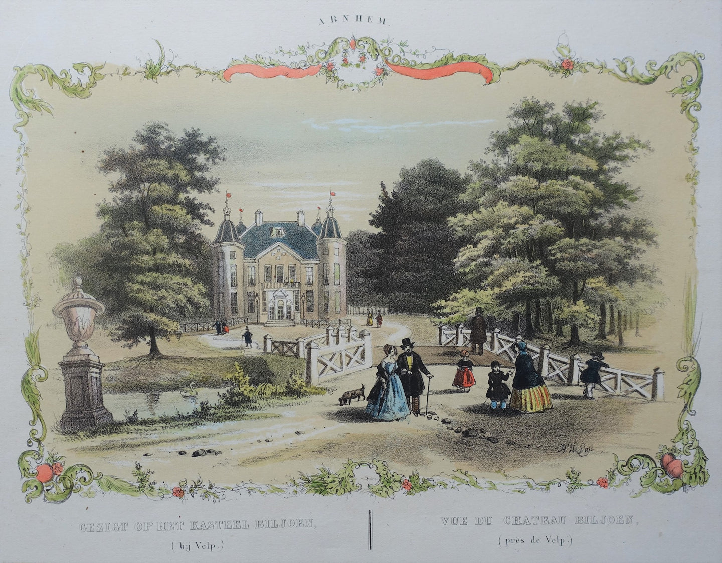 Velp Kasteel Biljoen - Wed Huygens / HW Last - ca 1860