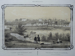 Arnhem met de Rijn op de voorgrond - Wed Huygens - ca. 1860
