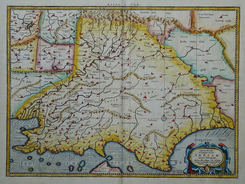 Azië Asia India Ptolemy map - C Ptolemaeüs / R en G Wetstein ed 1730 / G Mercator - 1578