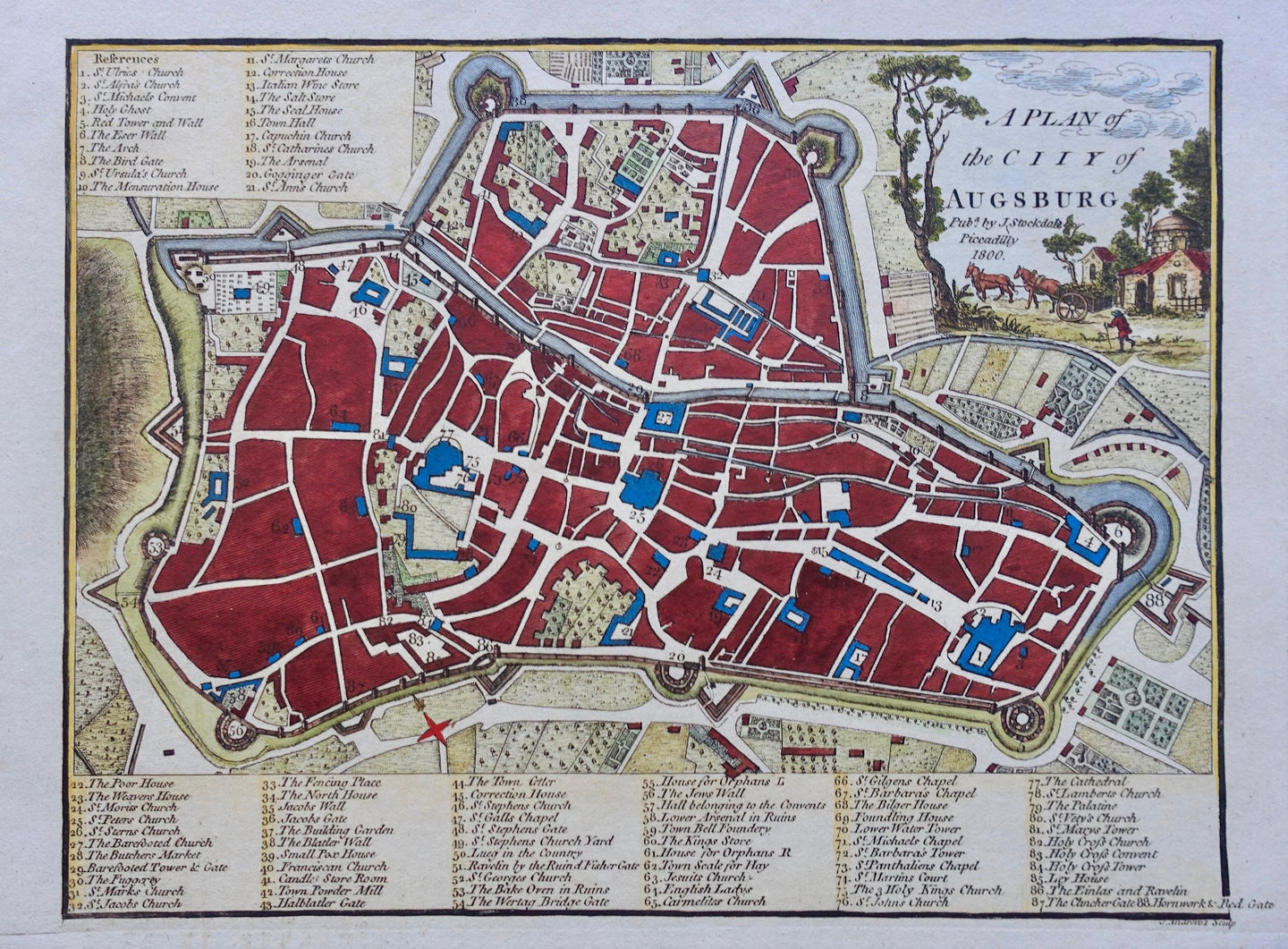 Duitsland Augsburg Germany - J Stockdale - 1800