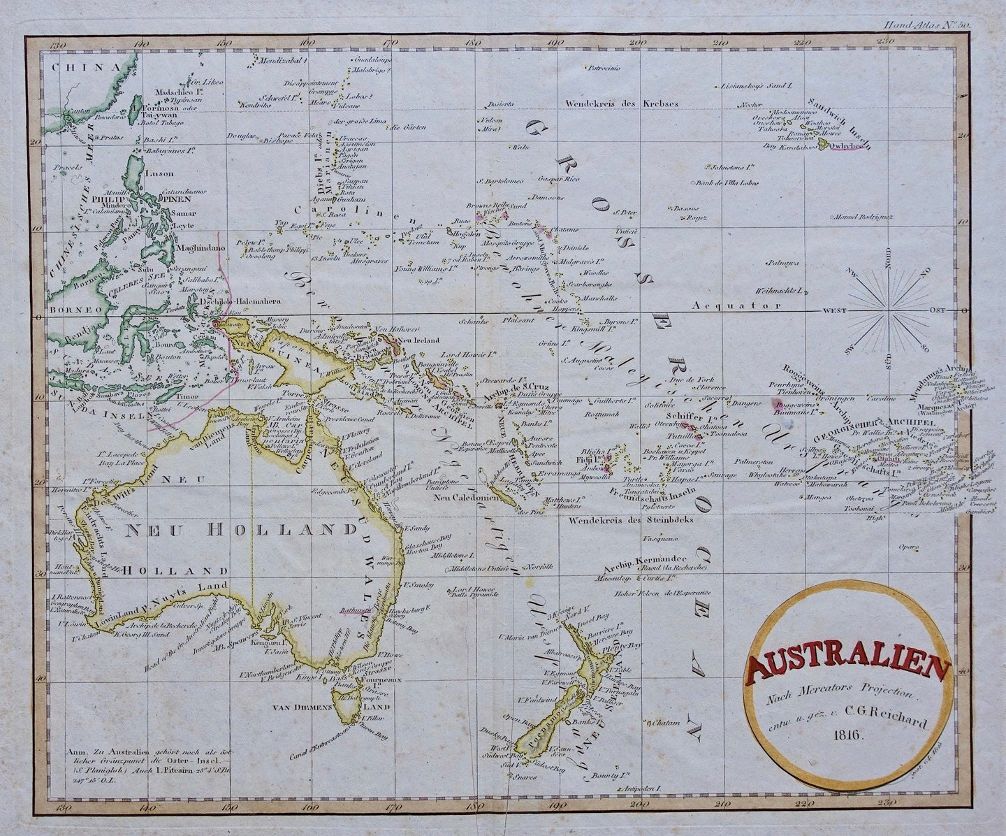Australië Nieuw Zeeland Pacific Australia New Zealand - CG Reichard - 1816