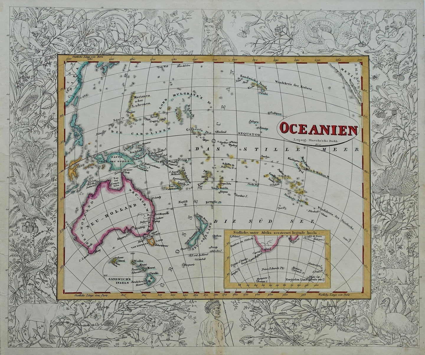 Australië Nieuw Zeeland Pacific Australia New Zealand Oceania - J Beutler  - 1840